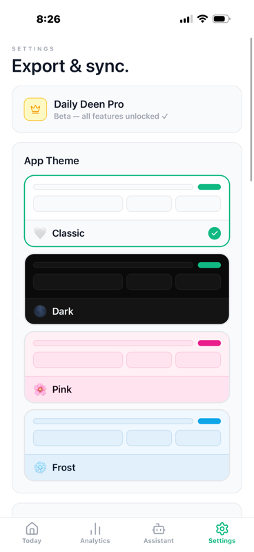 App theme picker